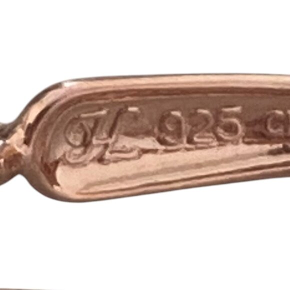 Sterling Silver 925 hook drop genuine coin pearl dangling signed rose gold - Picture 8 of 8